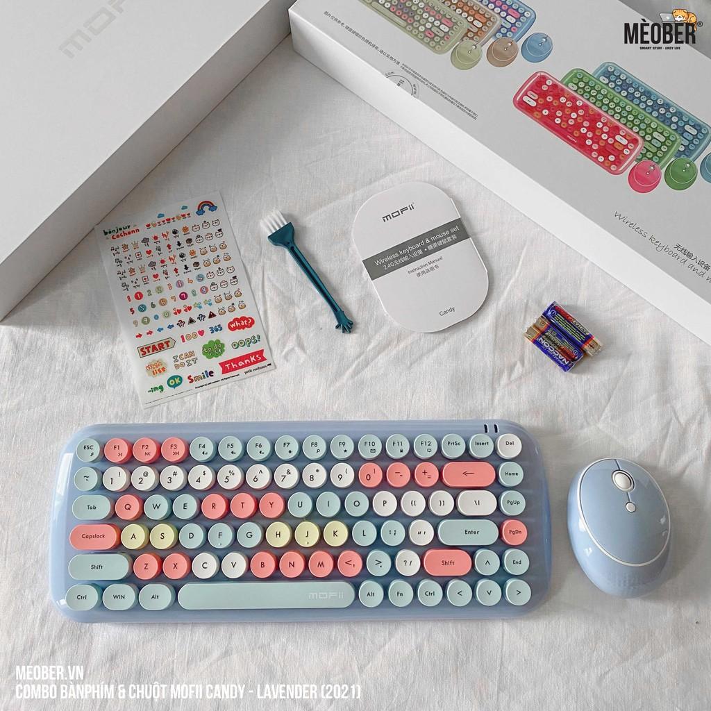 Bộ bàn phím cute không dây giả cơ & chuột MOFII Candy Colorful - Hàng chính hãng