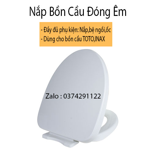 Nắp Bồn Cầu Rơi Êm Cho Bệt TOTO,INAX,American,Viglacera,Thiên Thanh,Cosani