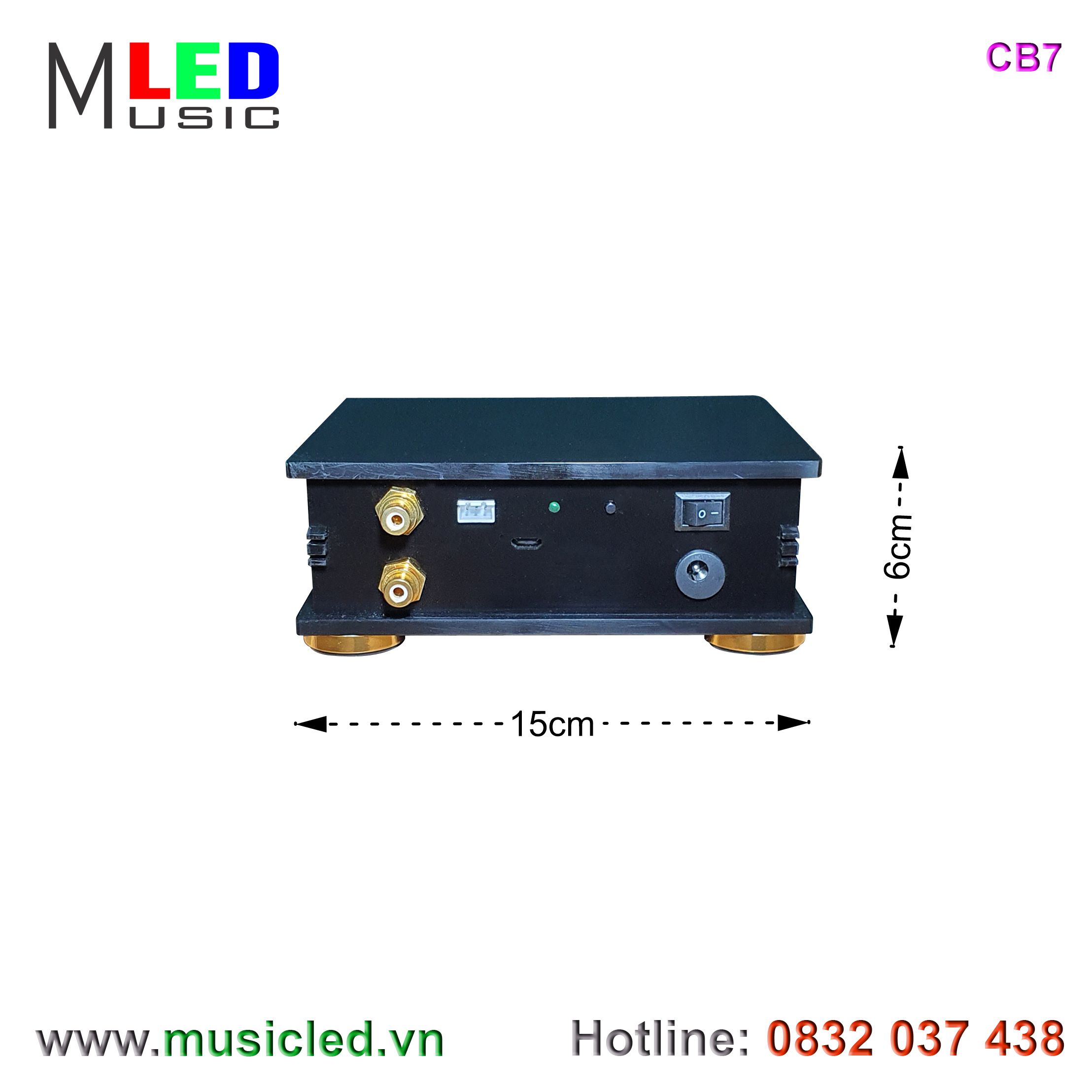 Hộp điều khiển dàn đèn Music LED nháy theo tần số nhạc 7 cột