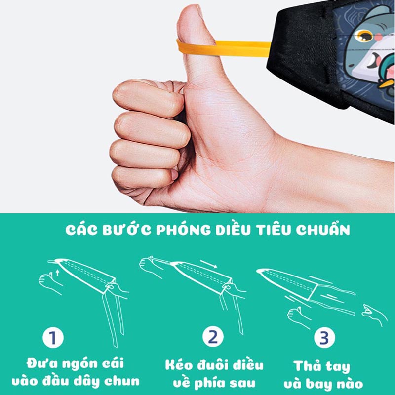 Đồ Chơi Diều Trẻ Em Họa Tiết Hoạt Hình Dễ Thương Cho Bé Tự Tô Màu