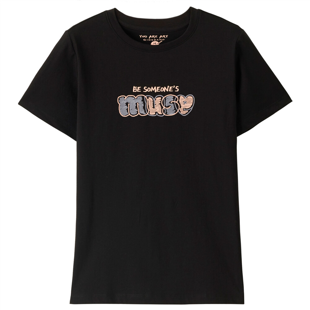 Áo Thun Nữ Ngắn Tay In Hình Giordano 05391211