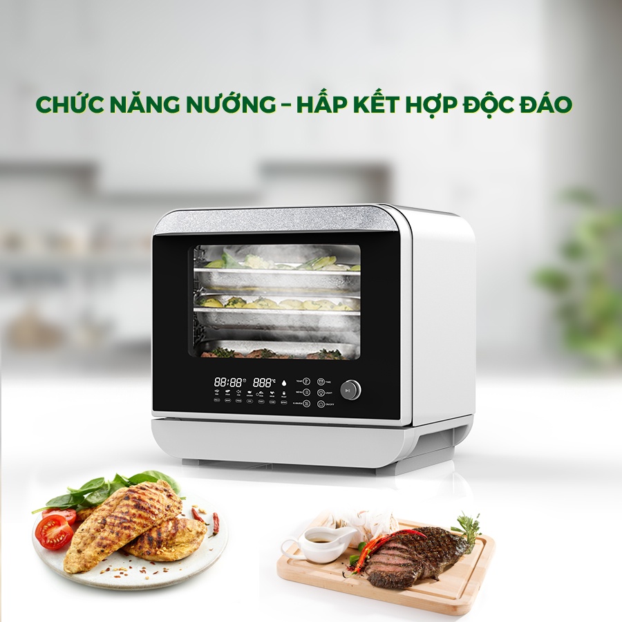 Nồi Chiên Hơi Nước Siêu Nhiệt DREAMER DKA-SAF118W 18L Công Suất 1800W, 14 Chế Độ Cài Đặt, Sang Trọng Cao Cấp Thương Hiệu Úc Tiêu Chuẩn Châu Âu - Hàng Chính Hãng