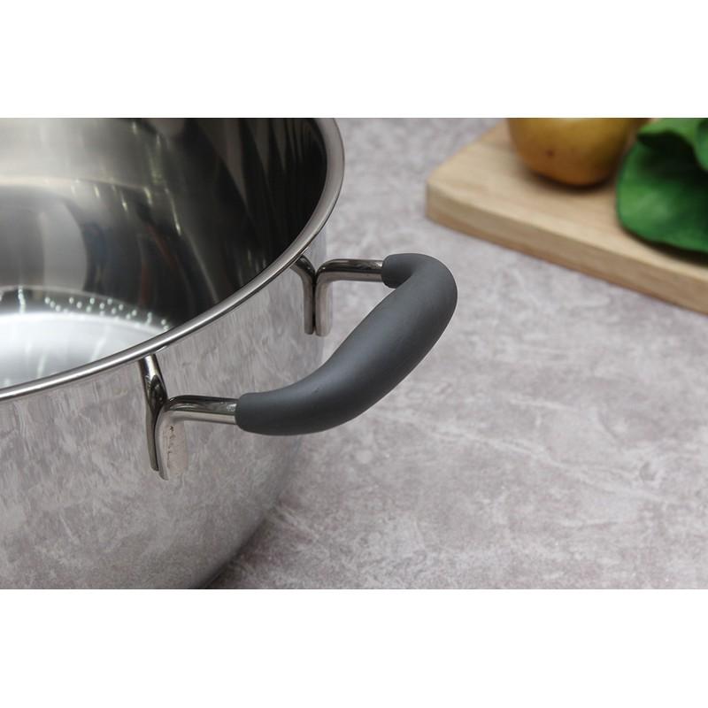 Nồi 3 đáy inox 430 Thân Cool Fivestar Standard quai silicon chống nóng nắp inox