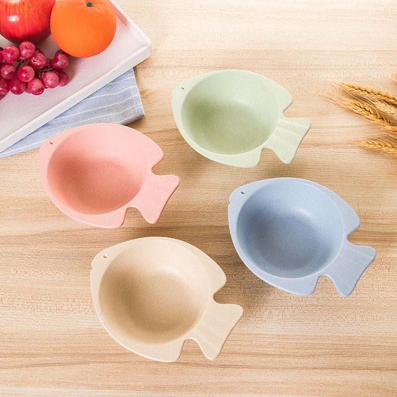 Lúa Mì Ống Hút Cho Bé Bộ Đồ Ăn Món Ăn Tấm Bát Thìa Nĩa Chén Đũa Chắc Chắn Thực Phẩm Ăn Dặm Cho Bé Trẻ Sáng Tạo