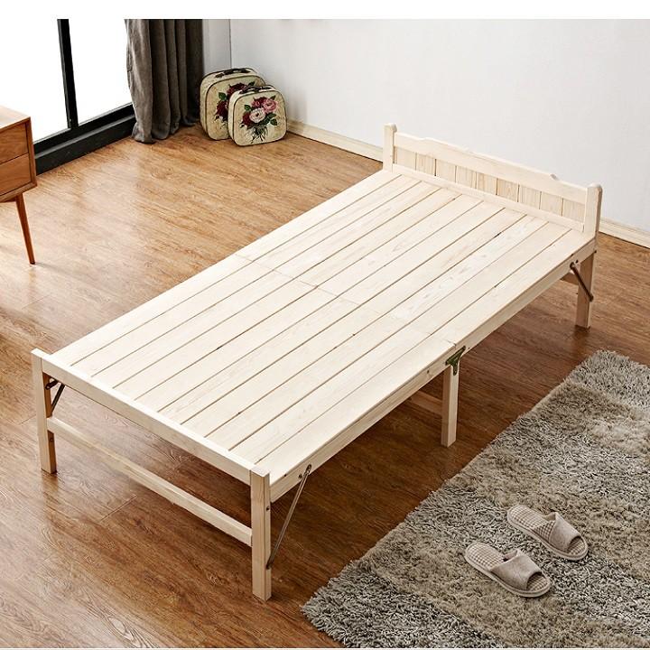 Giường xếp gỗ thông 60cm, 80cm, 1m, 1m2, 1m5 - giường gấp gọn thông minh