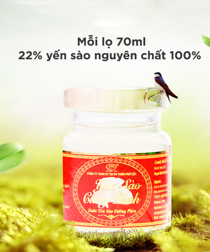  Nước yến sào Đường phèn - 22% Tổ yến  