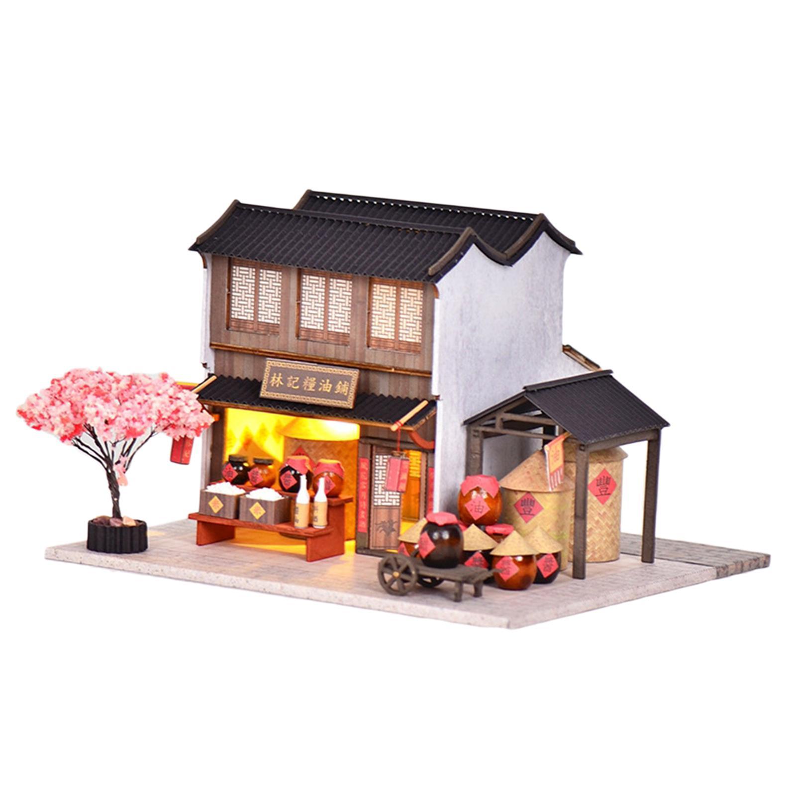 Dollhouse Miniature House Creative Toys Small House Set for Friends Lady