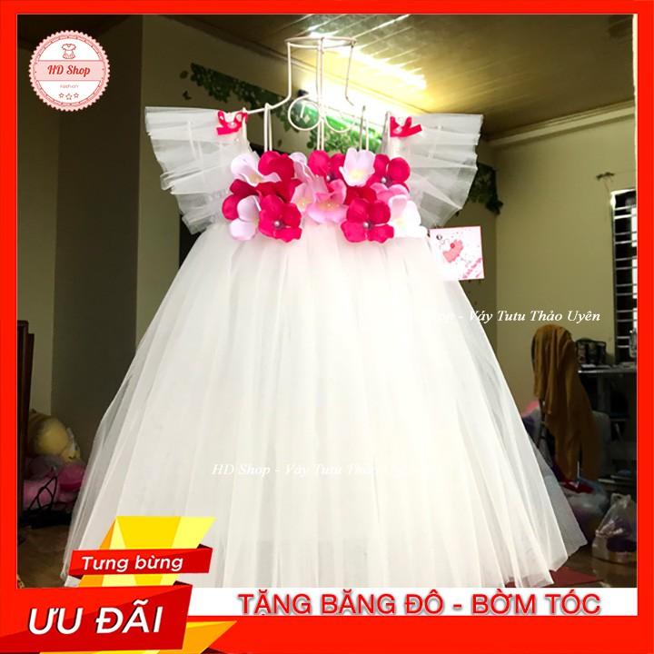 Váy trắng cho bé gái Váy công chúa cho bé gái sơ sinh đến 5 tuổi