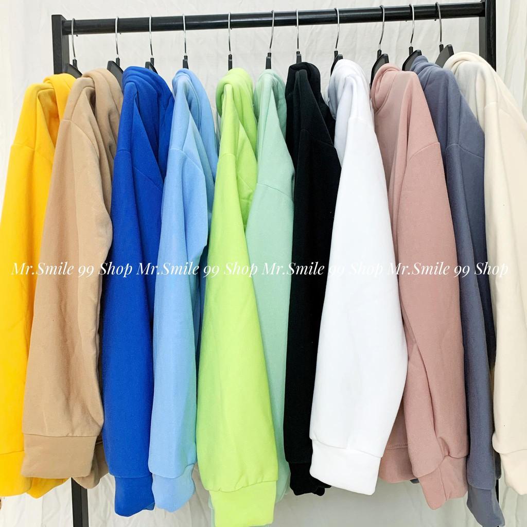 Áo Hoodie Trơn ️ Unisex Nam Nữ ️ MR SMILE 99 SHOP