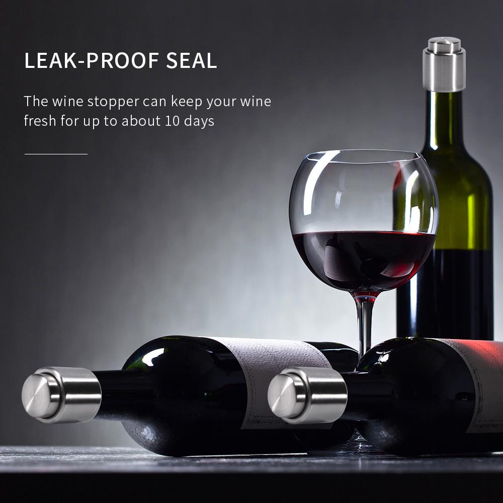 Nút đậy chai rượu bằng thép không gỉ để giữ rượu tươi và có thể tái sử dụng