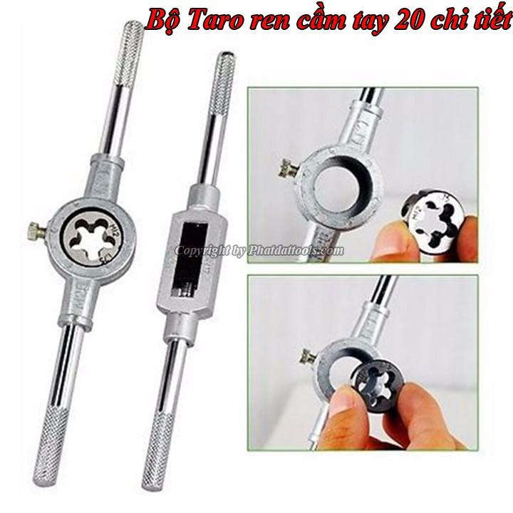 Bộ Taro ren 20 chi tiết cao cấp-Bộ Taro tạo ren 20 chi tiết M3-M12