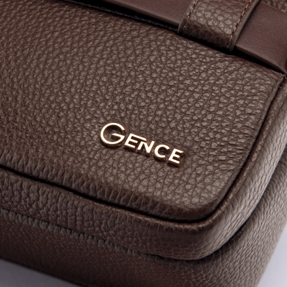 Clutch Cầm Tay Khóa Vân Tay Da Bò Mill RB09 Màu Nâu