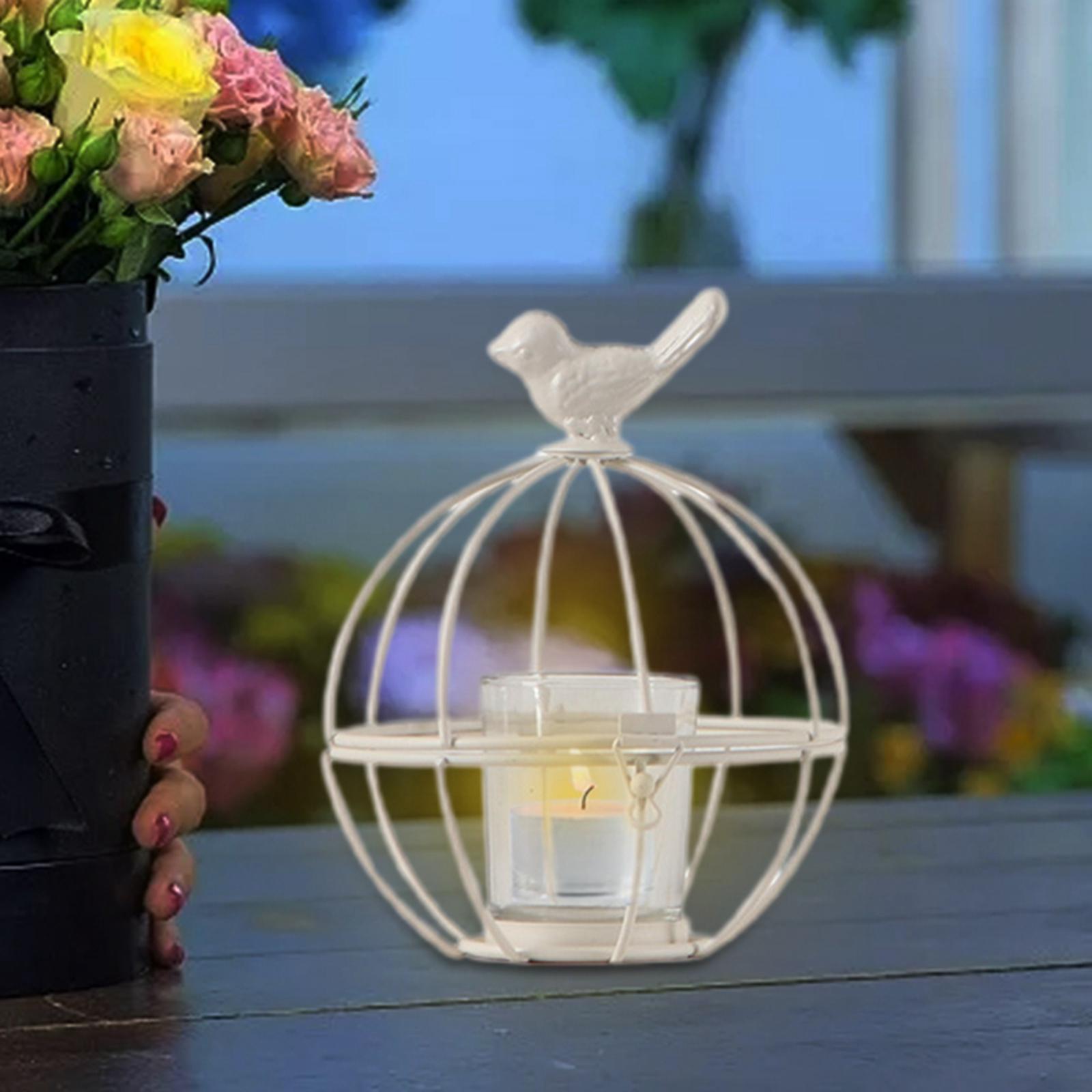 Candle Holder Bird Cage Vintage Style  Decor