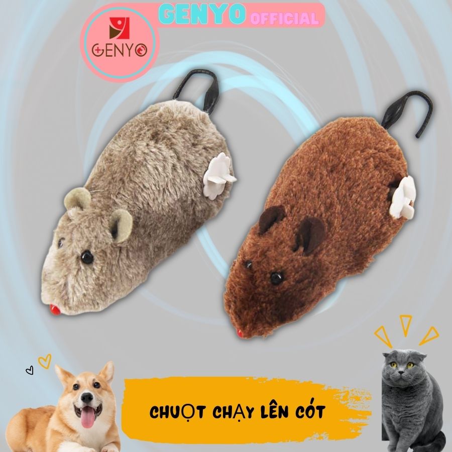 Đồ chơi trêu mèo con chuột chạy lên dây cót - GENYO cat toy 032