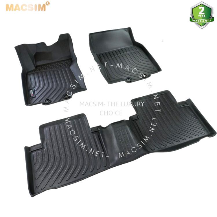 Thảm lót sàn xe ô tô NISSAN X- trail 2014- đến nay  Nhãn hiệu Macsim chất liệu nhựa TPE cao cấp màu đen