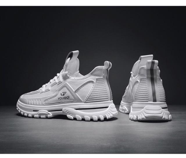 Giày Sneaker Nam Hàn Quốc - Màu Full Trắng Siêu Đẹp