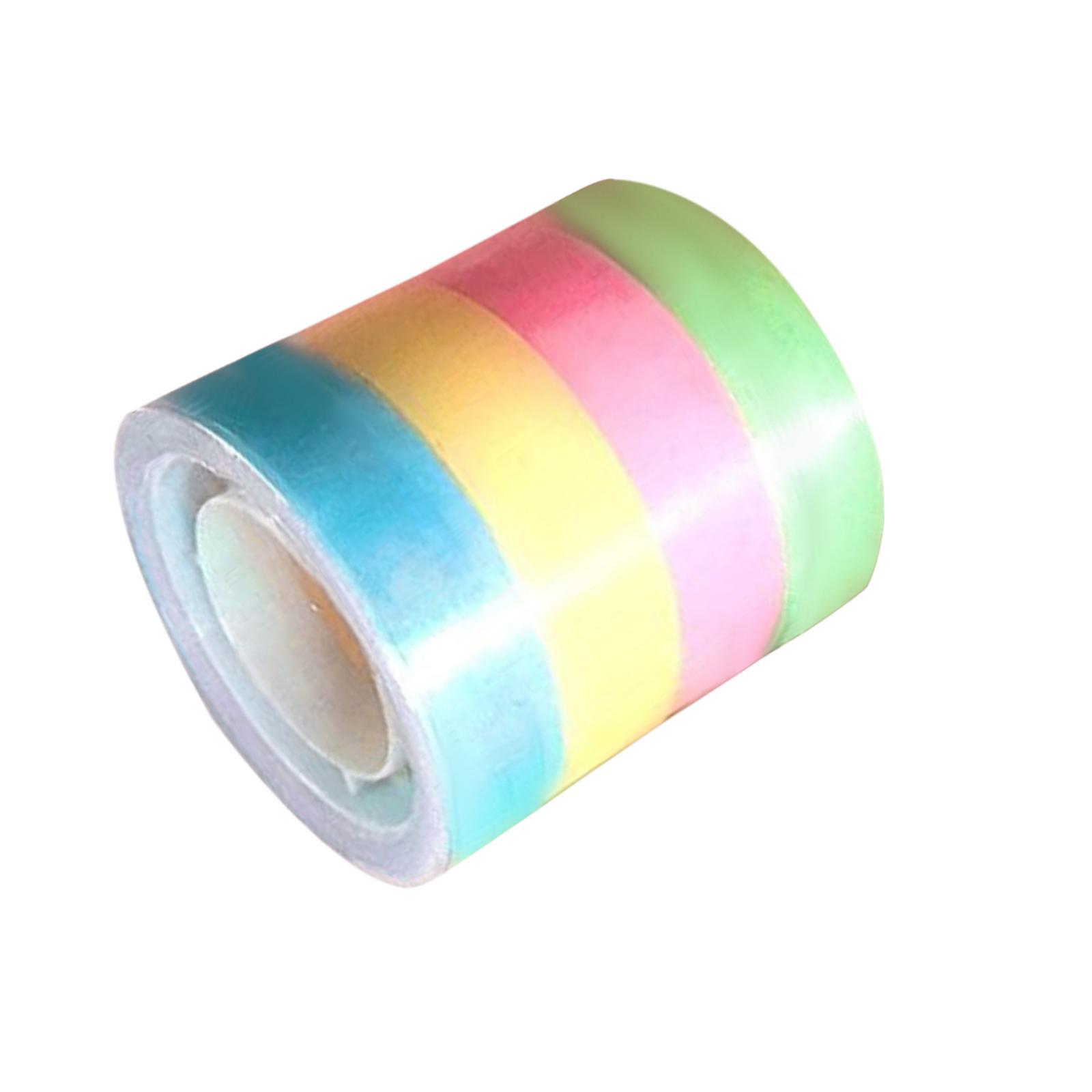 4 Rolls of Sticky Ball Tape, Sticky Ball Rolling Tape, Color Sticky Candy Color Tape for Adult Kids Party