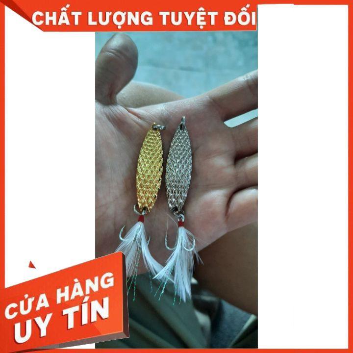 MỒI THÌA CÂU CÁ ( FREE SHIP ) MỒI CÁ SẮT CÓ LÔNG ĐẰNG SAU CAO CẤP