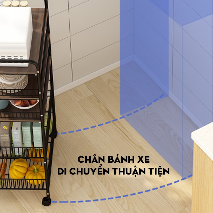 Kệ Để Đồ Đa Năng 4 Tầng  Cao Cấp Rất Chắc Chắn Dùng Để Đựng Đồ Nhà Bếp Hoặc Làm Giá Để Đồ Nhà Tắm Giao Màu Ngẫu Nhiên