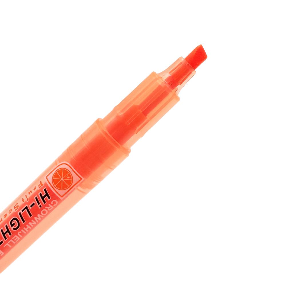 Bộ 3 Bút Dạ Quang Crown F-500 - Mực Cam