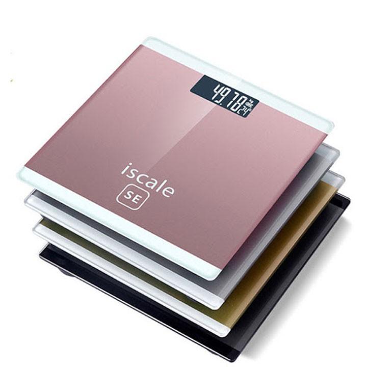 Cân sức khỏe điện tử mặt kính cường lực TẶNG THƯỚC DÂY