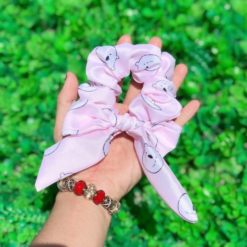 Dây Buộc Tóc Cột Tóc Scrunchies Nơ Hoạ Tiết Hoạt Hình Trái Cây Cute N12