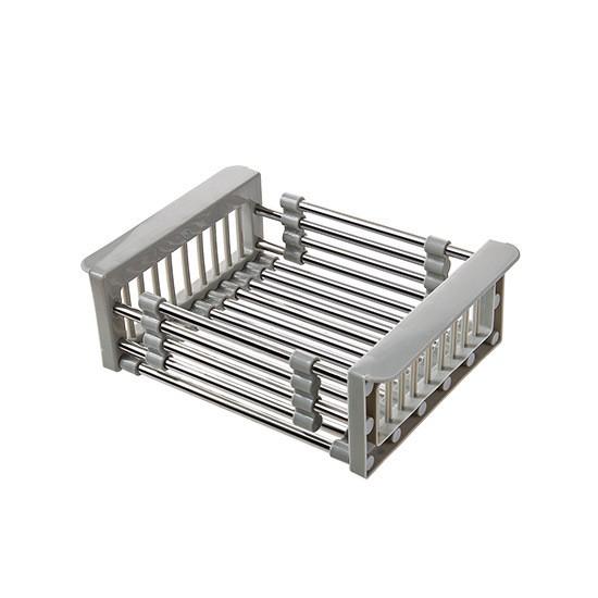 Khay Inox Kê Bồn Rửa Bát Co Giãn Đa Năng Dễ Tháo Lắp Bằng INOX Không Gỉ Kệ Góc