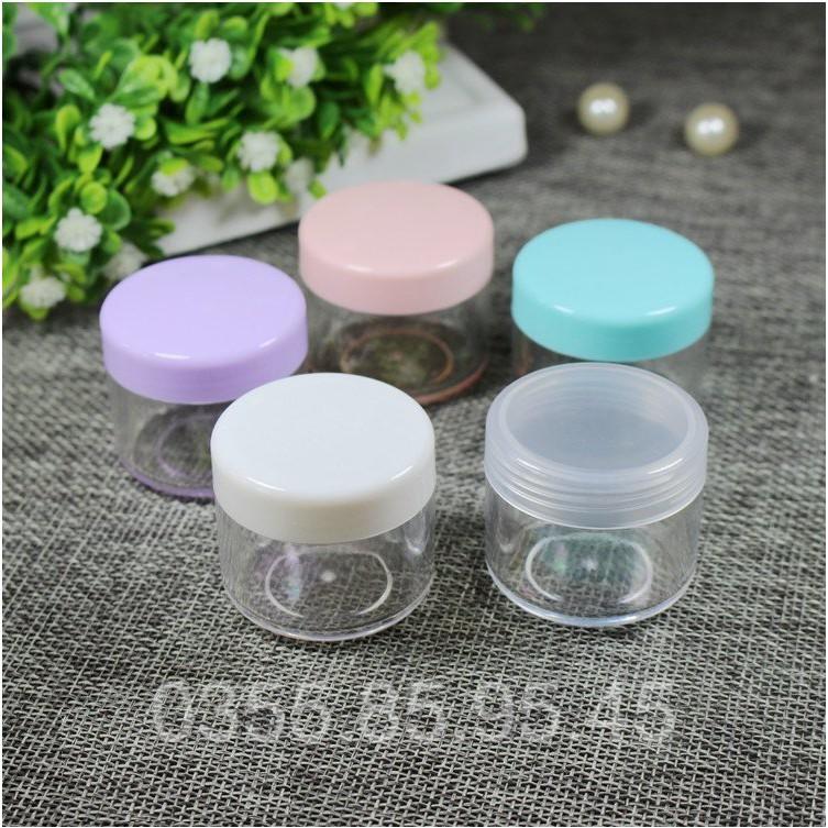 Hũ nhựa tròn XỊN 10g 15g 20g chiết mỹ phẩm - Hủ tròn mỹ phẩm du lịch