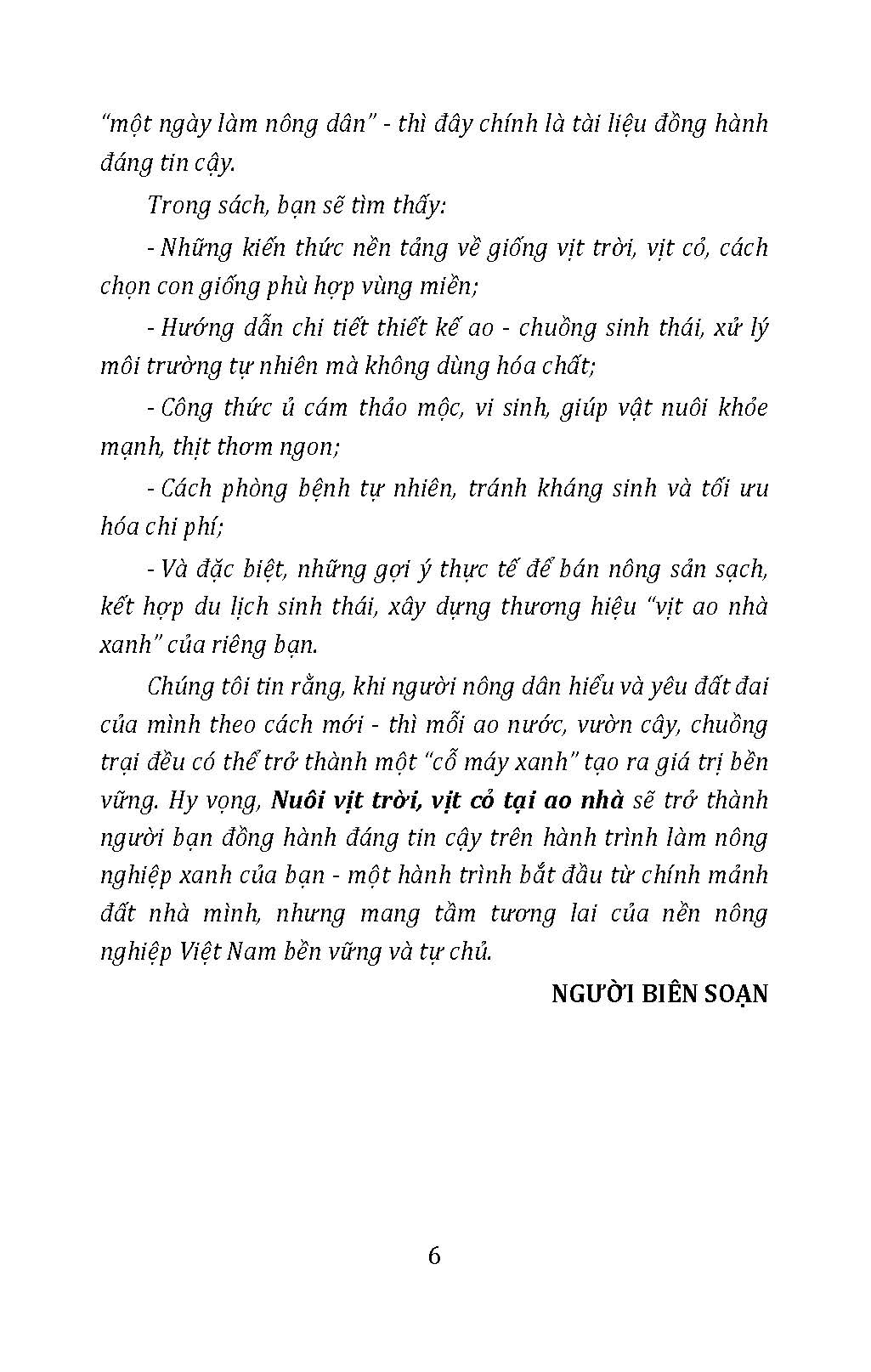 Nuôi Vịt Trời, Vịt Cỏ Tại Ao Nhà (Tủ sách Làm Nông Kiểu Mới - Xanh, Sạch, Bền Vững)