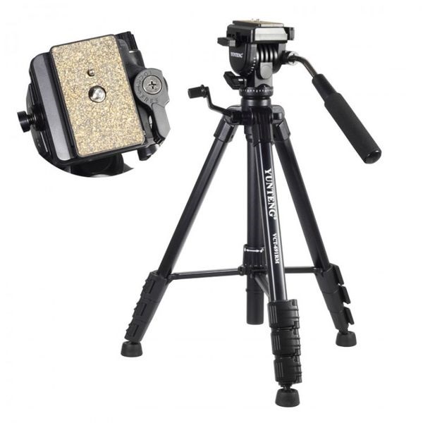 Combo Chân Máy Ảnh Tripod Yunteng VCT-691 + Remote Cho Máy Ảnh (Giao Ngẫu Nhiên) - Hàng Nhập Khẩu