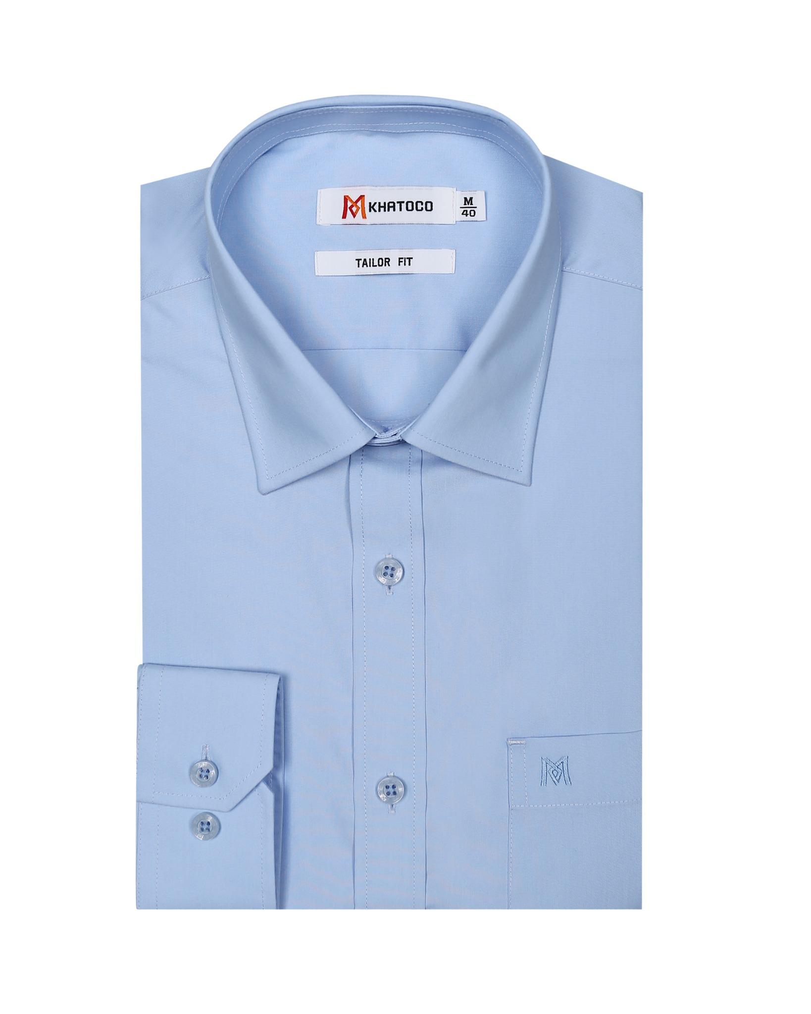 Áo sơ mi nam KHATOCO Tailor Fit dài tay A1MD360T1-CNXA443-2708-D