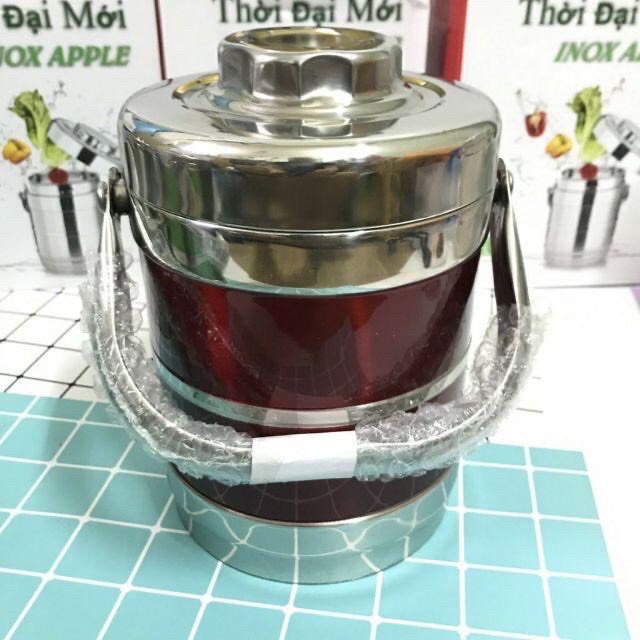 Hộp cơm giữ nhiệt inox 1300ml 3 ngăn inox