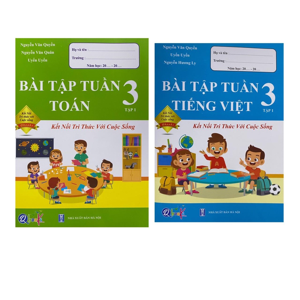 Sách - Combo Bài tập tuần toán 3 tập 1 + Bài tập tuần tiếng việt 3 tập 1