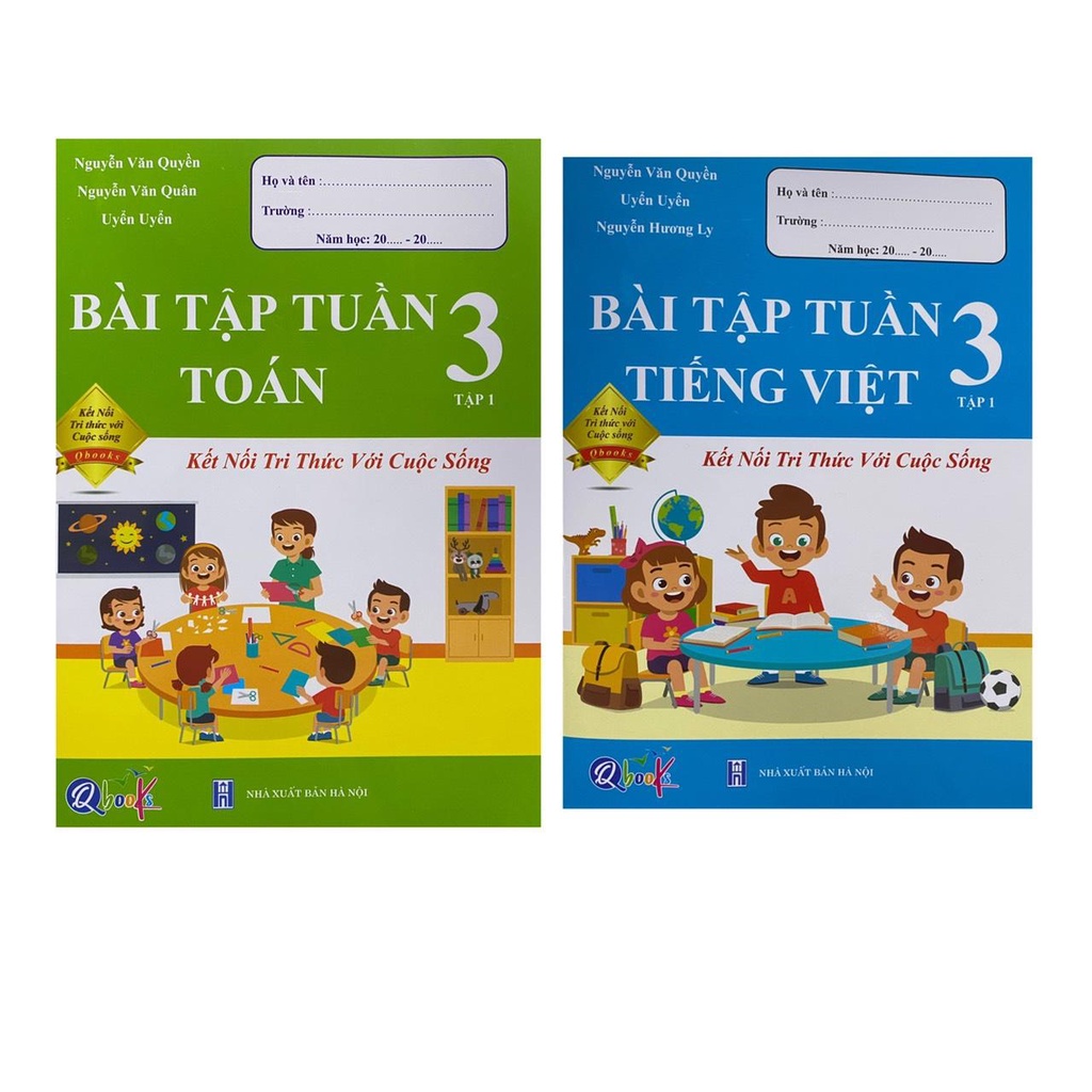 Sách - Combo Bài tập tuần toán 3 tập 1 + Bài tập tuần tiếng việt 3 tập 1 ( Kết nối tri thức )