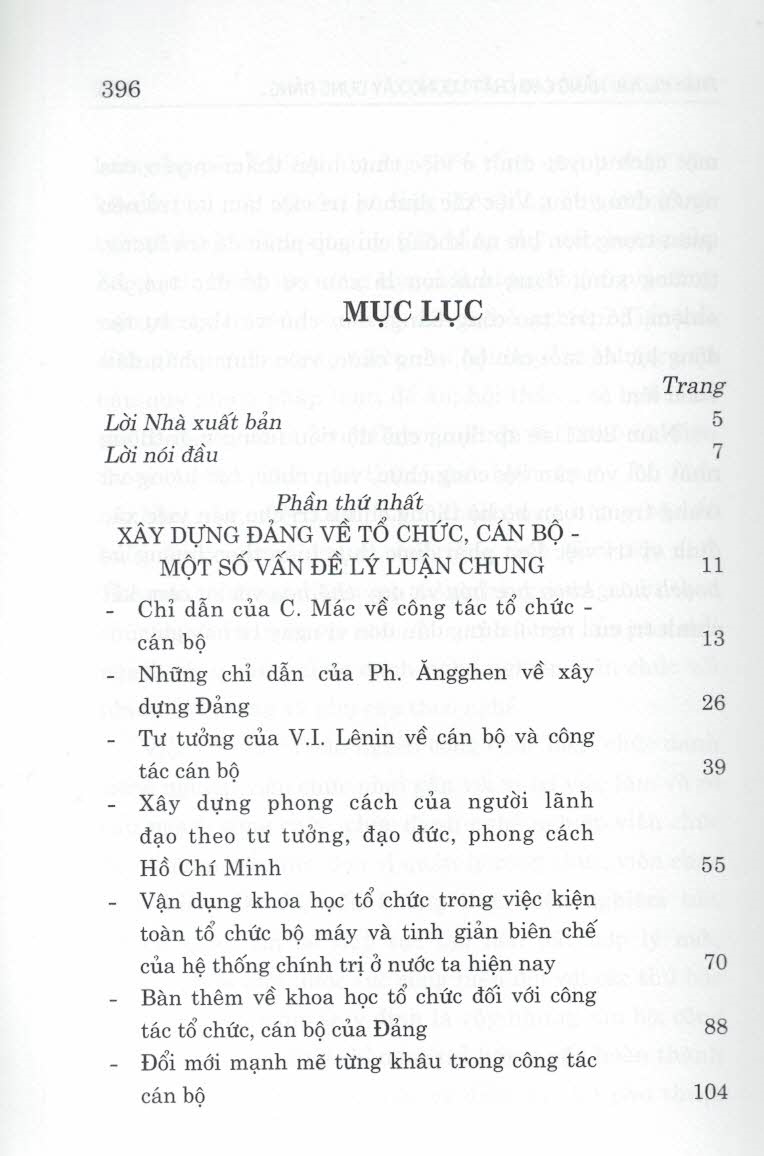 Xây Dựng Đảng Về Tổ Chức, Cán Bộ (Sách chuyên khảo)