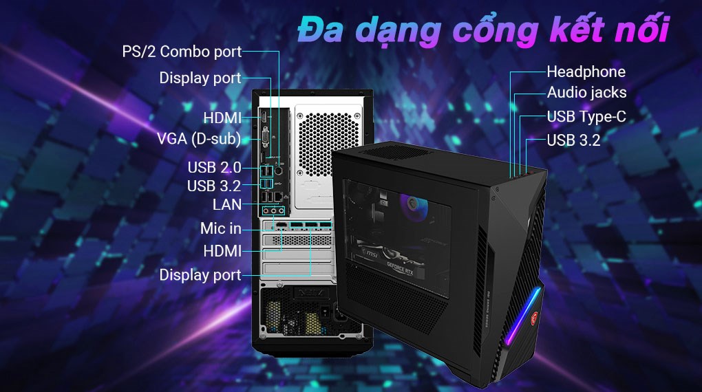 PC Gaming MSI MAG Infinite S3 12TC (i5-12400F/16GB/512GB/12GB RTX3060/Win11) - Hàng Chính Hãng