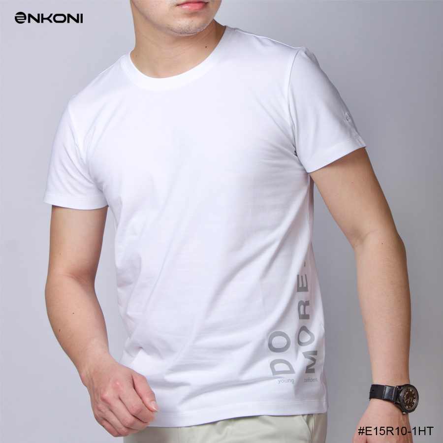 Áo thun nam basic cổ tròn trắng trơn trendy