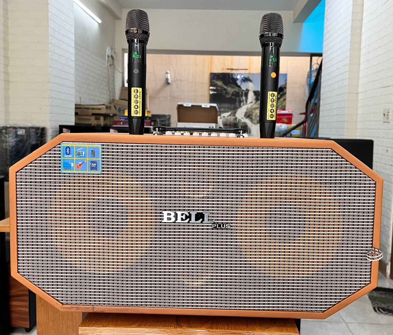 LOA KÉO XÁCH TAY 25 THÙNG BỌC DA CAO CẤP  CHUYÊN KARAOKE VÀ NGHE NHẠC BELLPLUS (HÀNG CHÍNH HÃNG)