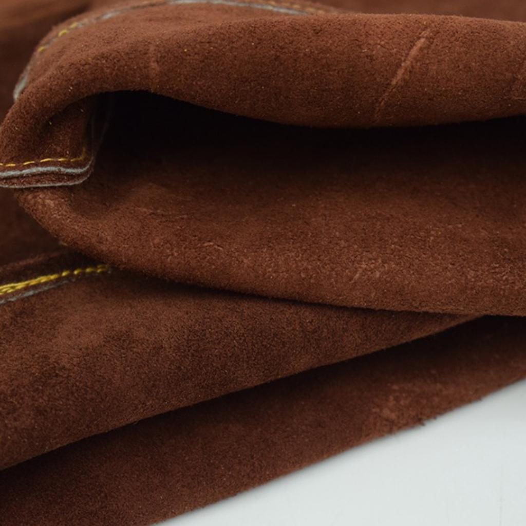 2 Pairs Leather Work Gloves Thorn  Cowhide Gardening Gloves for Men Women