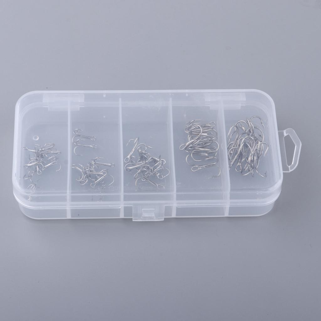 50pcs Fishing Hooks Sharp Fish Terminal Kit M