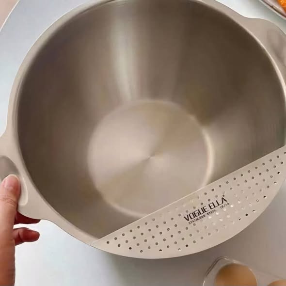 Rổ vo gạo inox Vogue Ella 24cm Hàng Chính Hãng