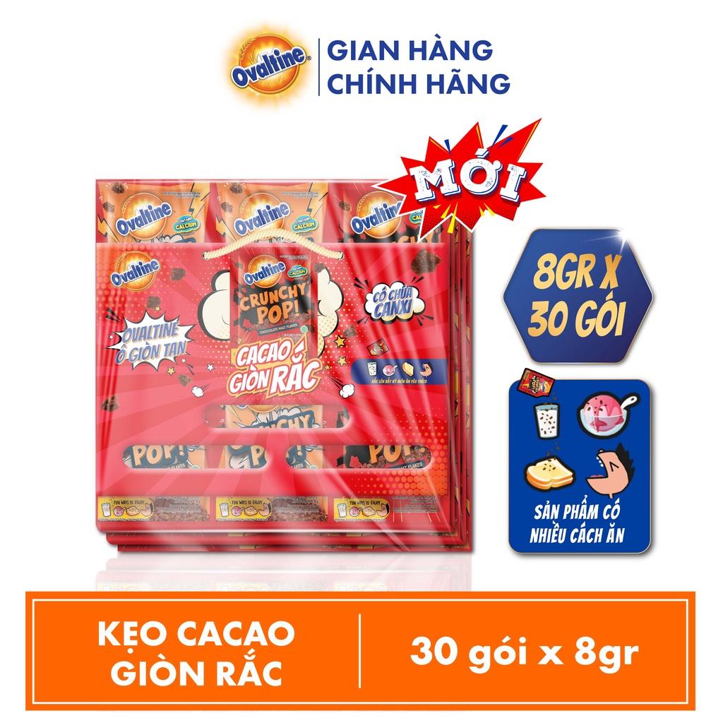 Kẹo Cacao Giòn Rắc Crunchy Pop Ovaltine - Túi 30 gói x 8g