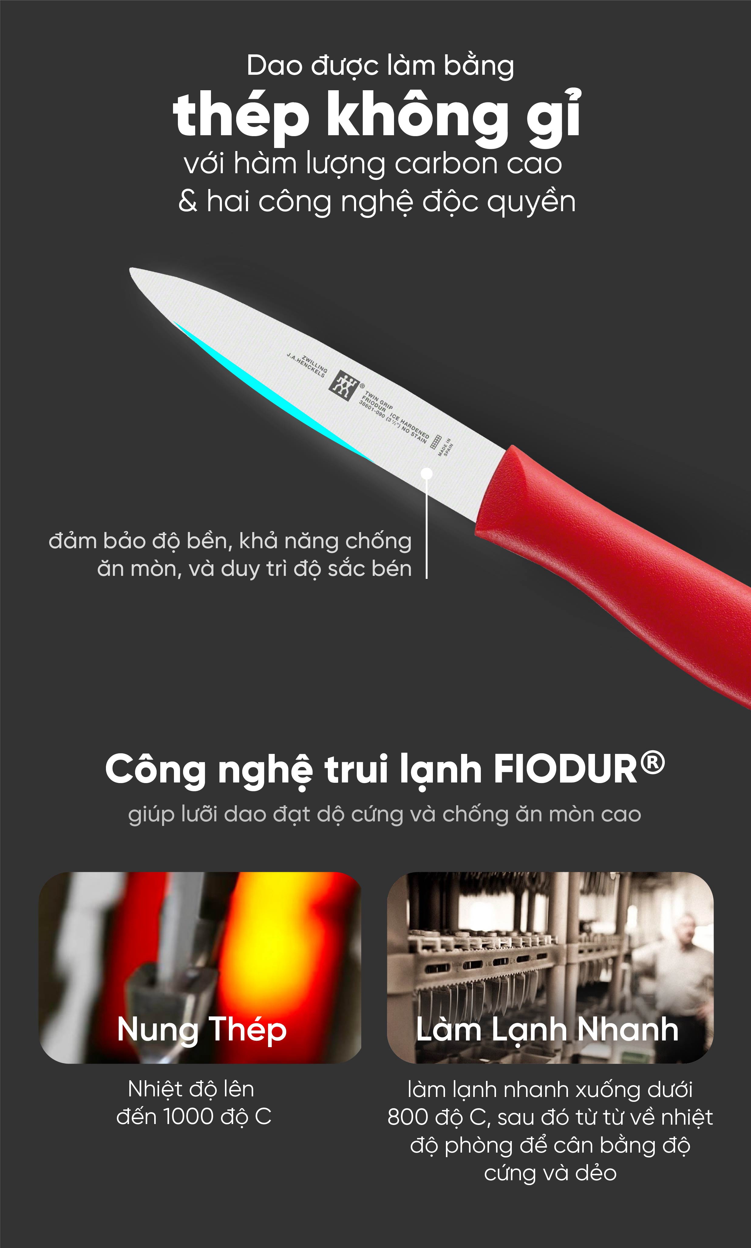 ZWILLING - Dao Gọt Twin Grip Màu Vàng - 8cm