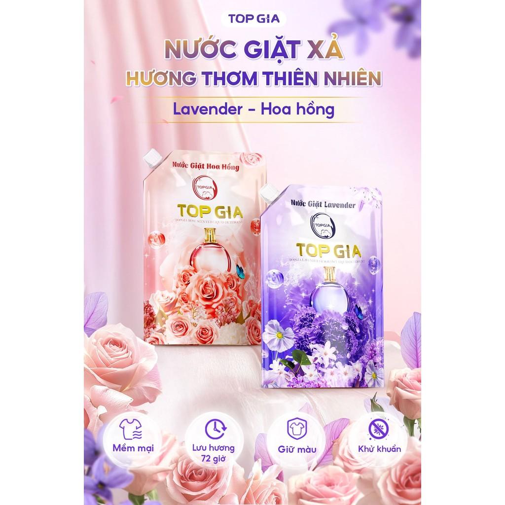 Nước Giặt MUA 1 TẶNG 1 TopGia 3in1, Lavender,Hoa Hồng,Dịu Nhẹ Sạch Vết Bẩn, Lưu Hương 72h - TopGia3in1 đa sắc