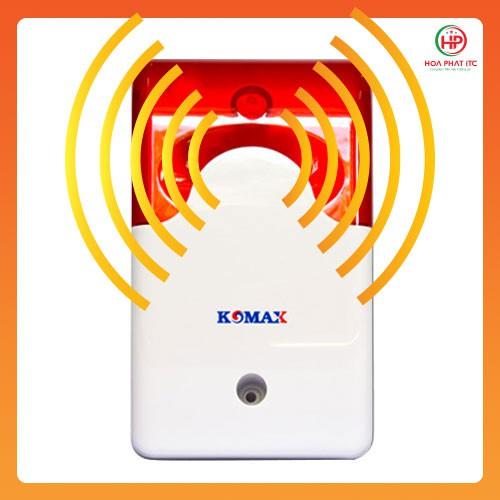 Còi hú kèm đèn chớp 220V Komax KM-A09 - Hàng chính hãng