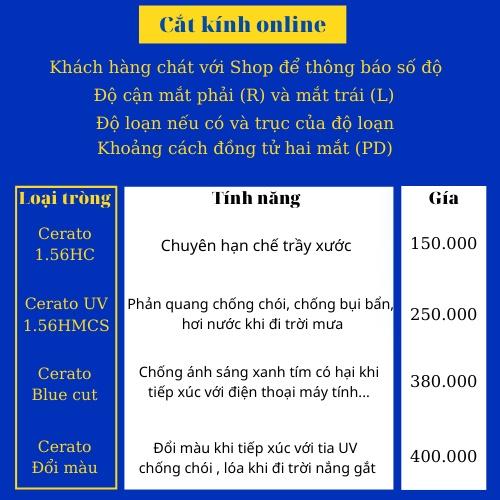 Gọng kính cận mắt vuông cao cấp RB7059D thời trang nam nữ