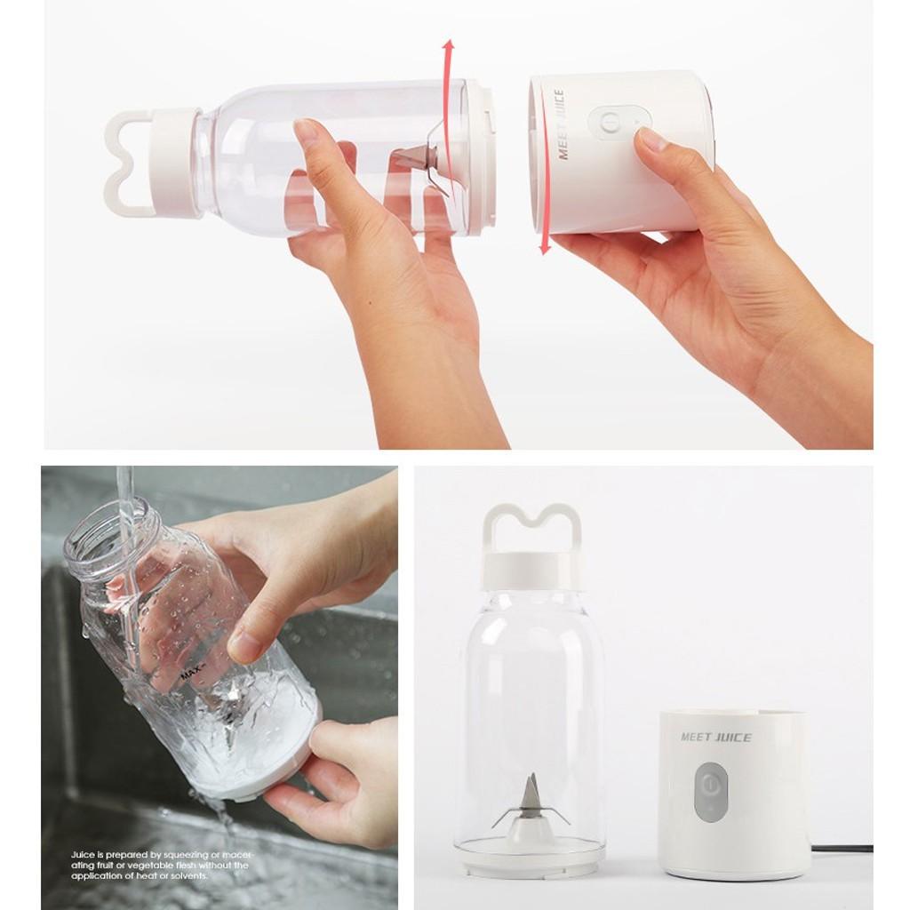 Máy Xay Sinh Tố Cầm Tay MEET JUICE Nhập Khẩu Đa Năng, Bảo Hành 6 Tháng Cối Thủy Tinh Cao Cấp - Dễ Dàng Sử Dụng