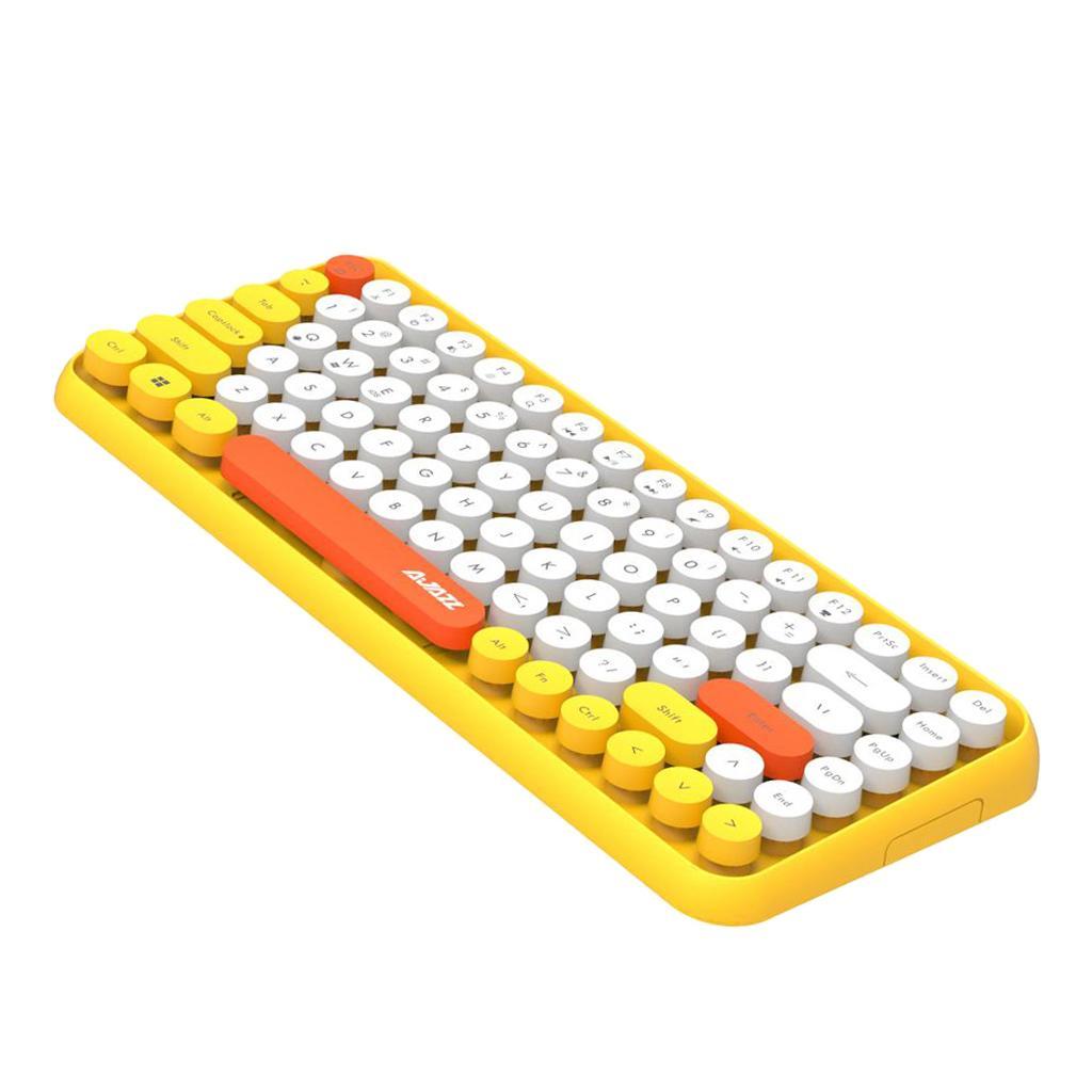 84 Key Wireless Bluetooth Lightless Keyboard for PC Laptop Tablet Yellow