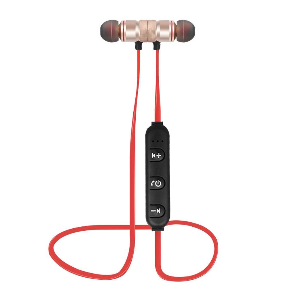 Bluetooth 4.1 Headphones Outdoor Sport Headsets Music Earphone Magnetic Suction Built-in Microphone Line Control