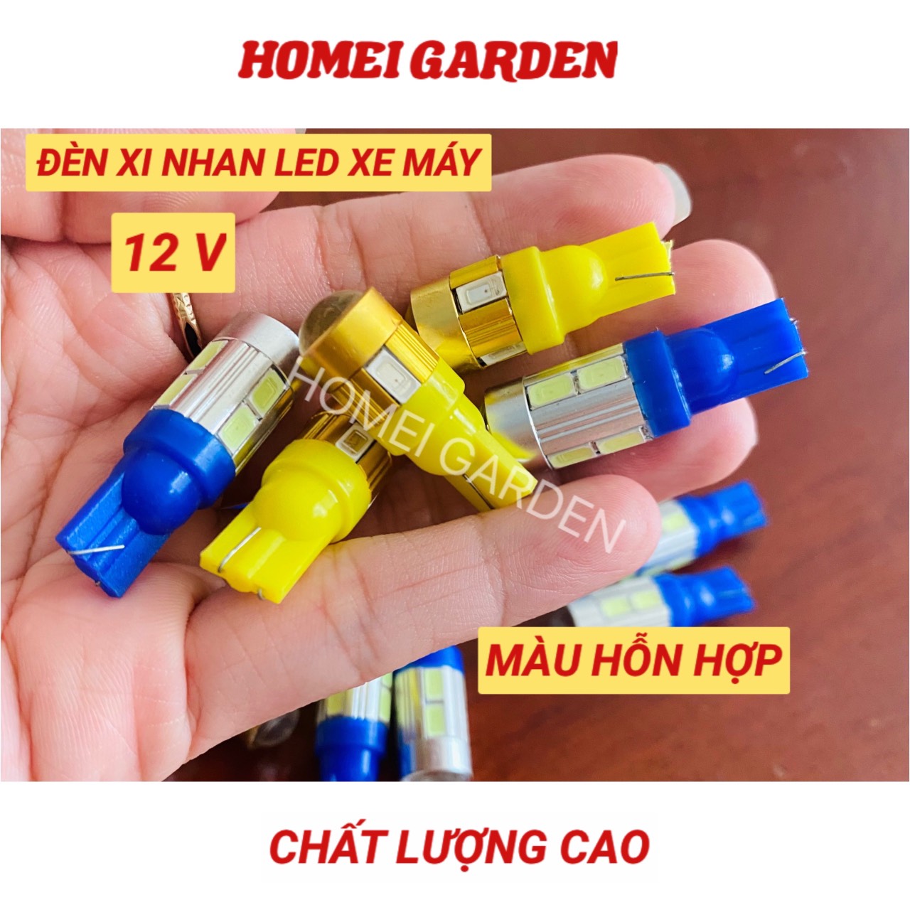 Đèn xi nhan LED xe máy 12V nhiều màu - HM0015